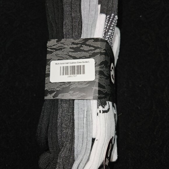 NWT ecko unltd. Men's 1/2 Cushion Crew Socks (8 pair) (Sock size 10-13) - Picture 6 of 6